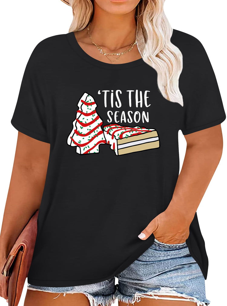 Chic Charm Plus Size Tis The Season Christmas Shirt