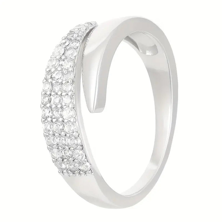 Chic Charm Elegant Adjustable Sparkle Ring
