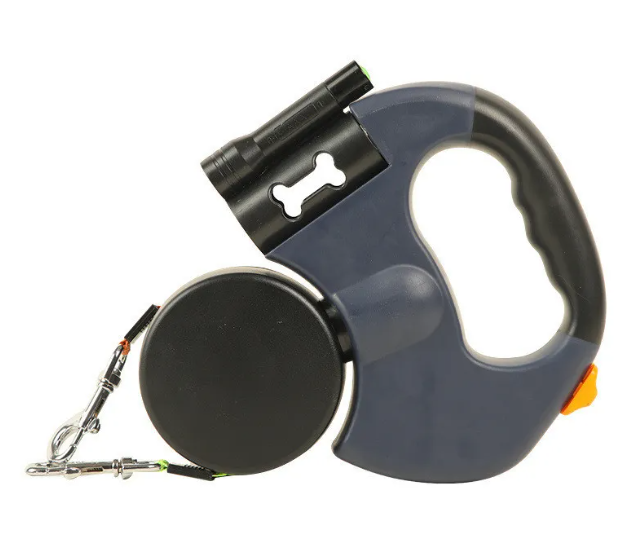 Chic Charm Auto Double Dog Leash Retractable Lead