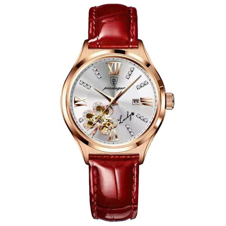 Chic Charm Waterproof Ladies Korean Style Calendar Watch