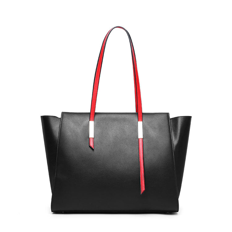 Chic Charm Large Capacity One-Shoulder Leather Handbag