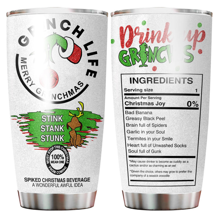 Chic Charm Green Monster Christmas Tumbler 20oz
