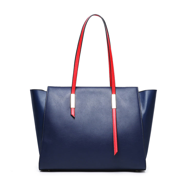 Chic Charm Large Capacity One-Shoulder Leather Handbag