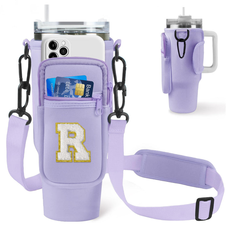 Chic Charm 40oz Tumbler Water Bottle Holder Strap