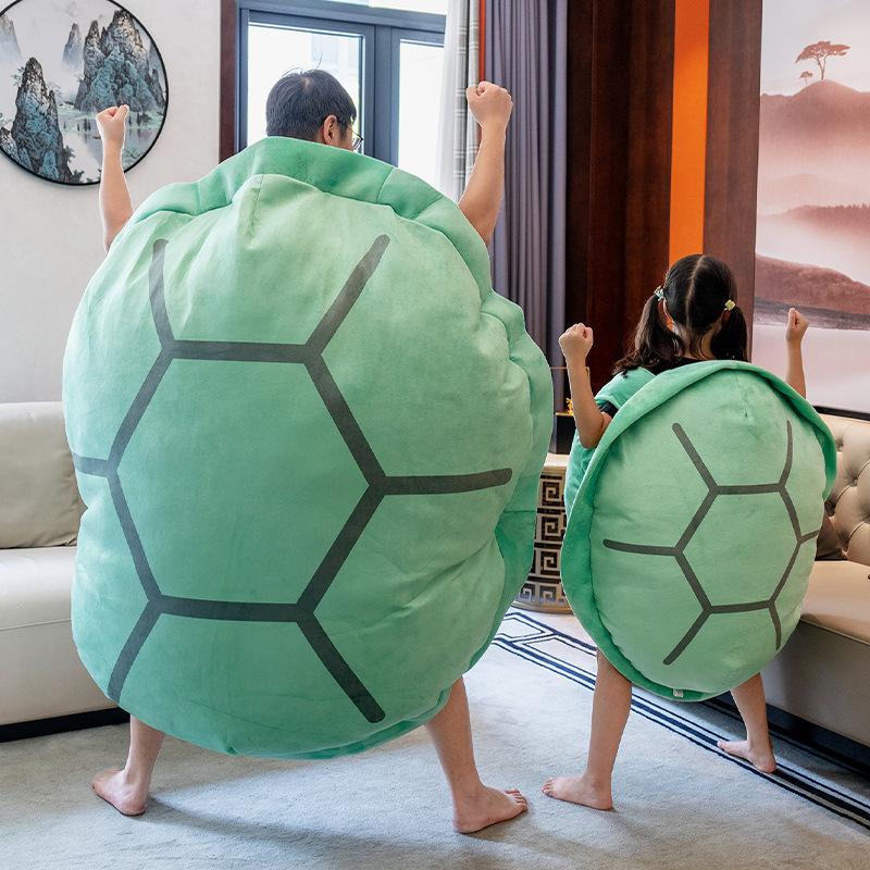 Chic Charm Green Wearable Turtle Shell Pillow