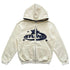 Chic Charm Star Printed Zip Up Hoodie