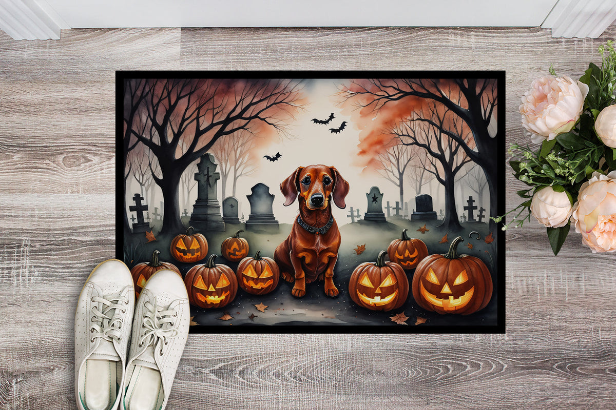 Chic Charm Dachshund Spooky Halloween Doormat