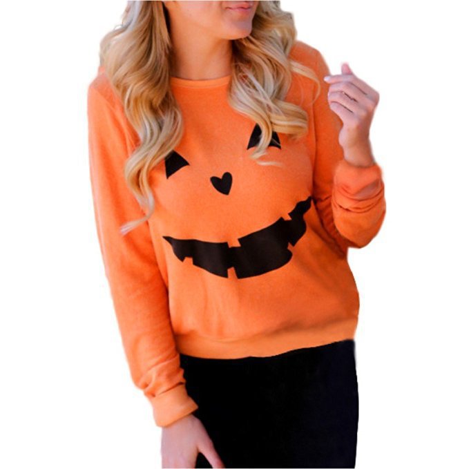 Chic Charm Halloween Pumpkin Sweatshirt