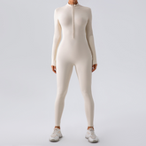 Chic Charm Fleece-Lined Yoga Jumpsuit Women’s Activewear