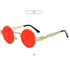 chic charm Spring Leg Round Frame Metal Sunglasses