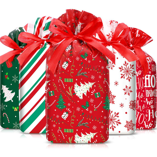 Chic Charm 50-Piece Christmas Drawstring Gift Bags
