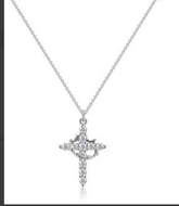 Chic Charm Crown Cross Necklace Elegant Jewelry