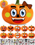 Chic Charm 46-Pack Halloween Pumpkin Stickers for Kids