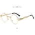 chic charmSpring Leg Round Frame Metal Sunglasses