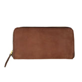 Chic Charm Nubuck Zipper Wallet