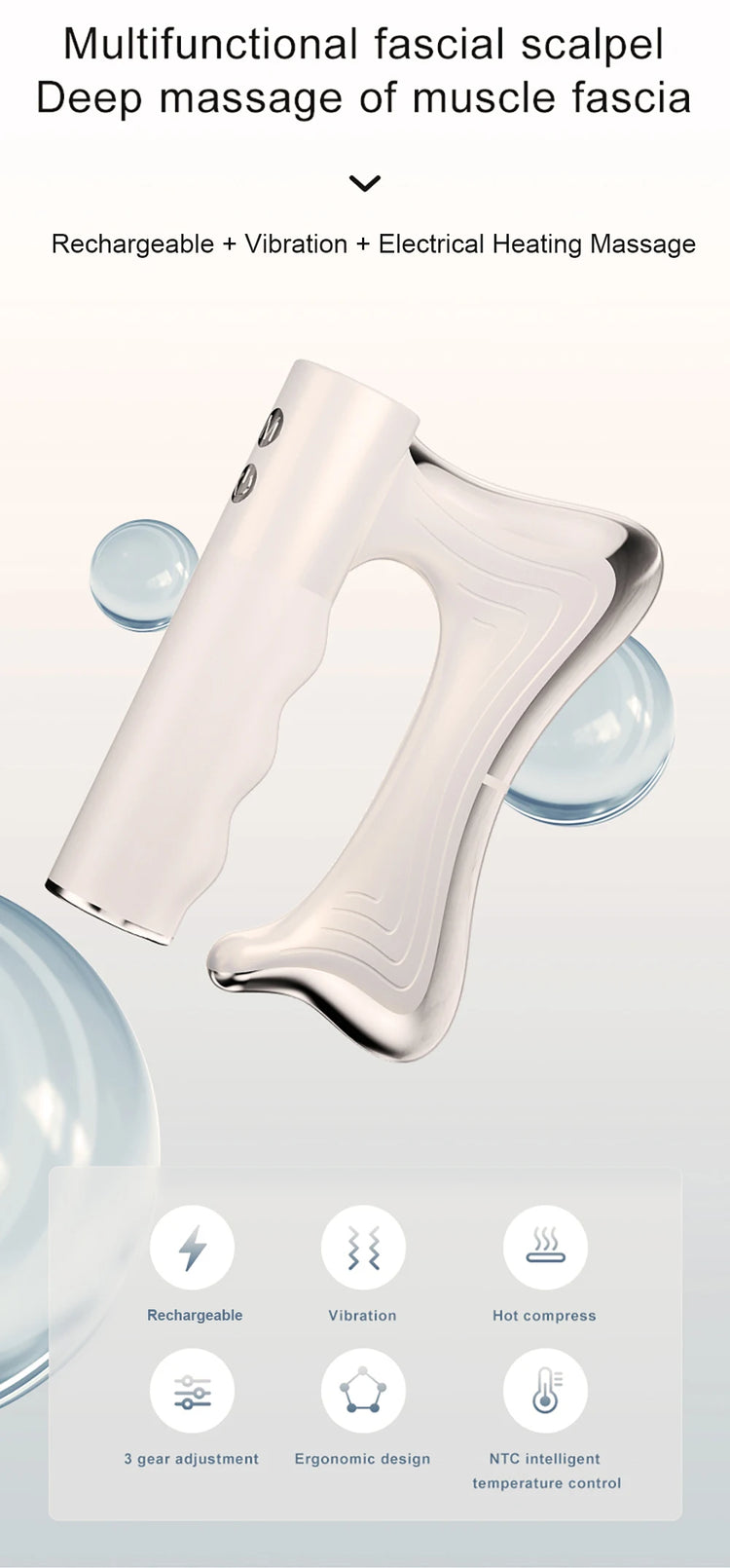Chic Charm Electric Deep Tissue Massage Blade Tool