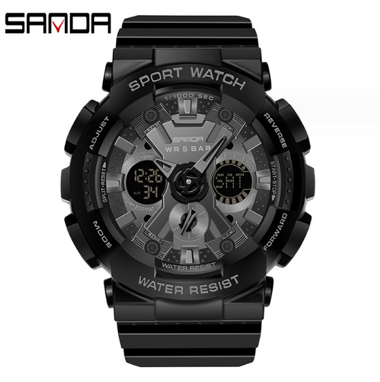 Chic Charm Sanda Black Korean Style Digital Watch