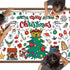 Chic Charm 2-Piece Christmas Coloring Tablecloth for Kids