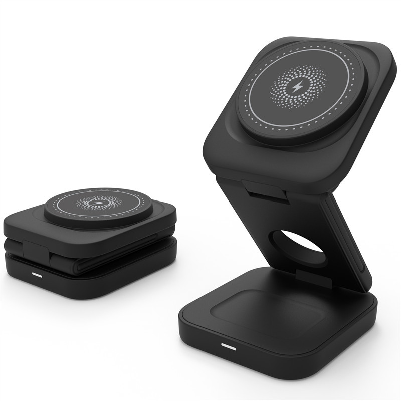Chic Charm 3-in-1 Foldable Wireless Charger Station
