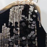 Chic Charm Velvet Sequin Evening Clutch Handbag