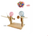 Chic Charm Handmade Balloon Heads Wooden Fighter Puppets