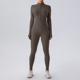 Chic Charm Fleece-Lined Yoga Jumpsuit Women’s Activewear