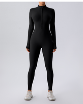 Chic Charm Fleece-Lined Yoga Jumpsuit Women’s Activewear