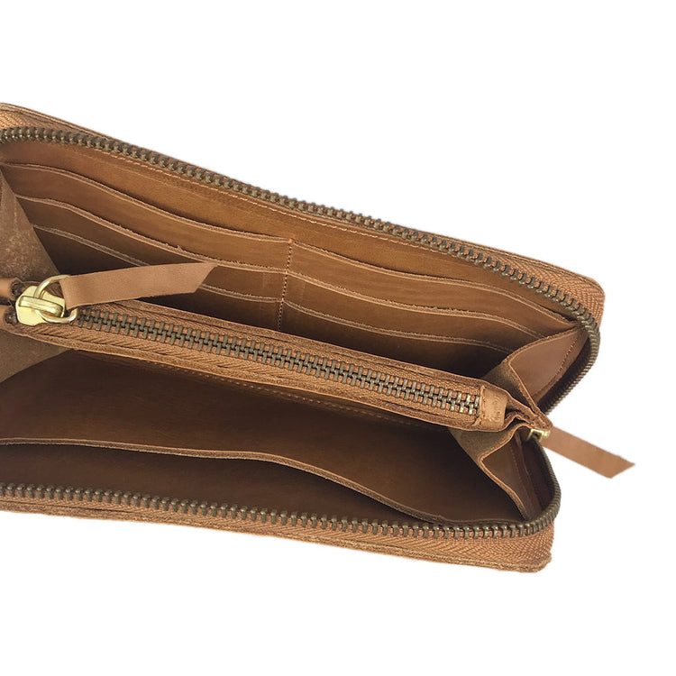 Chic Charm Nubuck Zipper Wallet