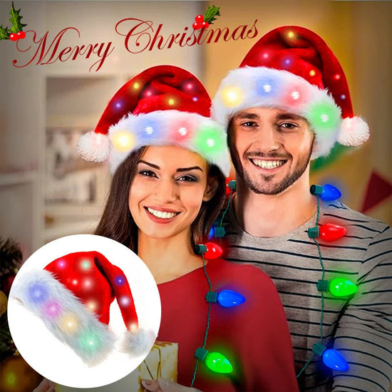 Chic Charm LED Light-Up Christmas Santa Hat