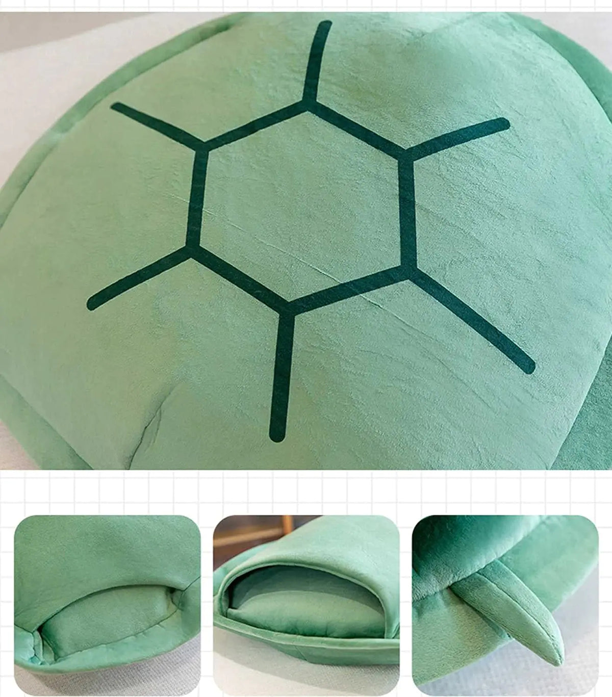 Chic Charm Green Wearable Turtle Shell Pillow