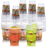 Chic Charm 60-Piece 16oz Christmas Poinsettia Cups