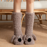 Chic Charm Women’s Plush Dog Socks Cozy Fashion