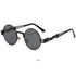 chic charm Spring Leg Round Frame Metal Sunglasses
