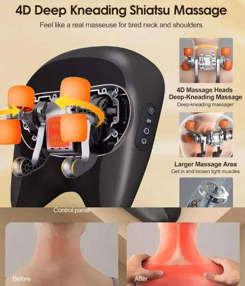 Chic Charm Neck & Shoulder Massage Pillow Relaxation