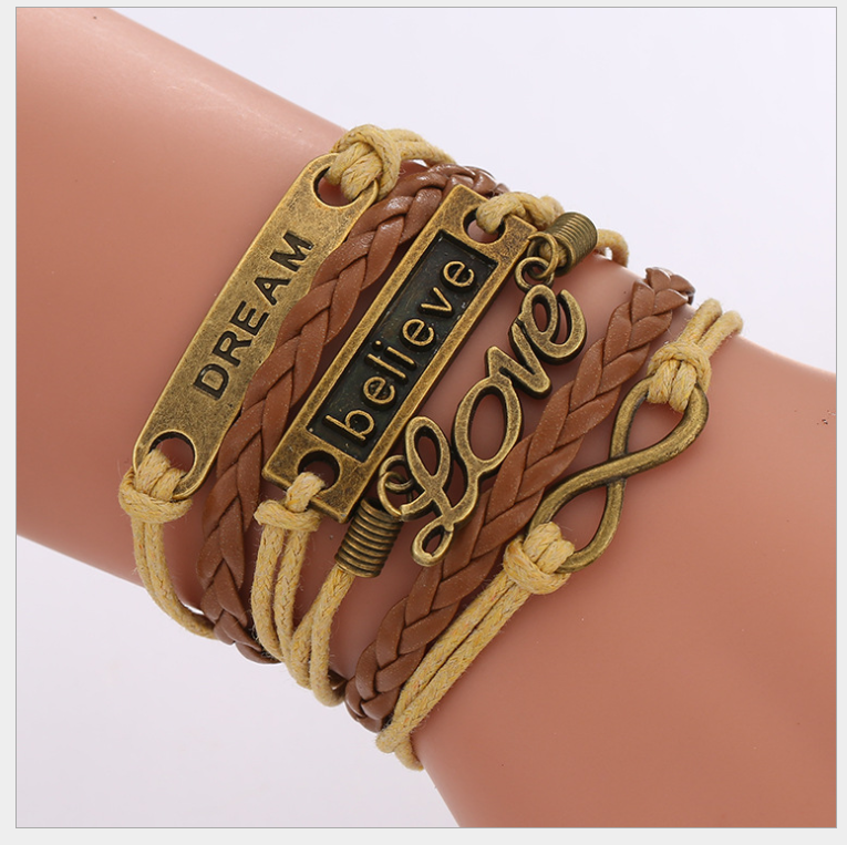 Chic Charm Multi-Layer Woven Bracelet Bangle Rope