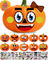 Chic Charm 46-Pack Halloween Pumpkin Stickers for Kids