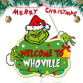 Chic Charm Merry Christmas Welcome Door Hanging Sign