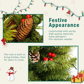 Chic Charm Pre-Lit Artificial Christmas Tree 4-Piece Set