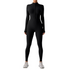 Chic Charm Fleece-Lined Yoga Jumpsuit Women’s Activewear