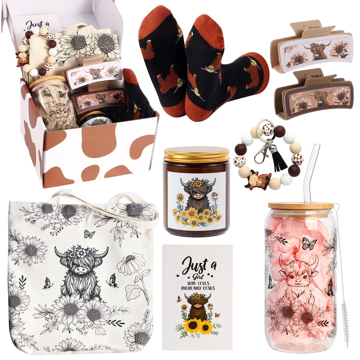Chic Charm Highland Cow Gift Set for Women