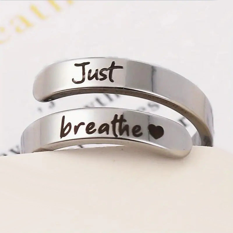 Chic Charm Silver Spiral Heart Ring