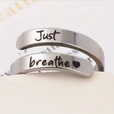 Chic Charm Silver Spiral Heart Ring