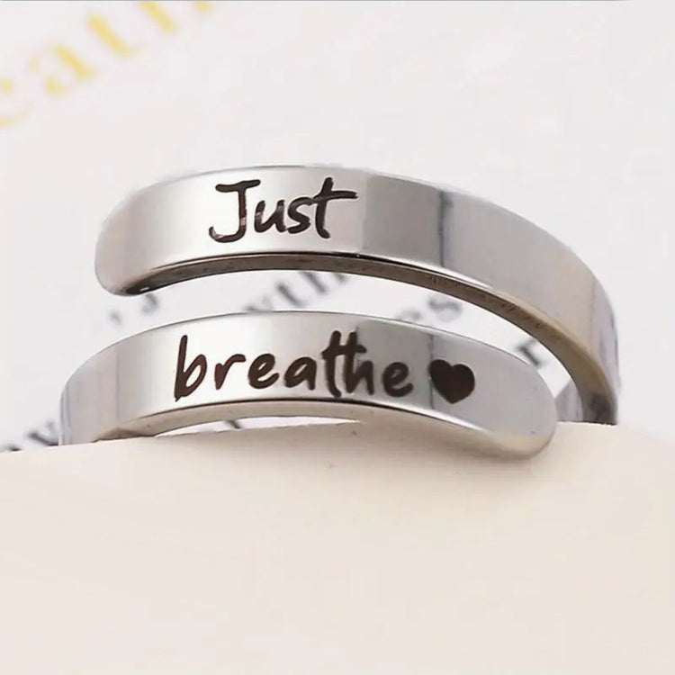 Chic Charm Silver Spiral Heart Ring