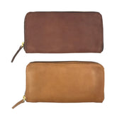 Chic Charm Nubuck Zipper Wallet