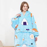 Chic Charm Heated Hoodie Blanket Cozy Wearable Blanket