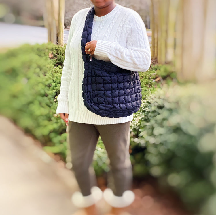 Chic Charm Carry All Quilted Cross Body Bag