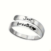 Chic Charm Silver Spiral Heart Ring