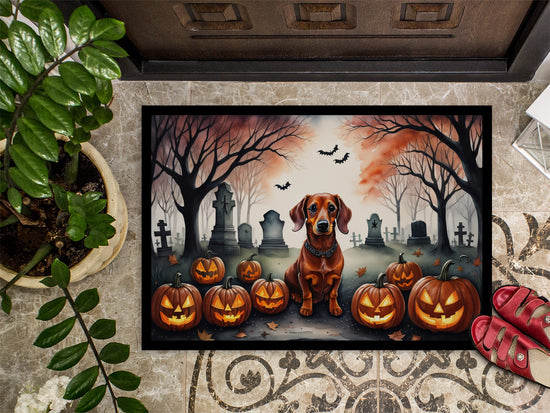 Chic Charm Dachshund Spooky Halloween Doormat