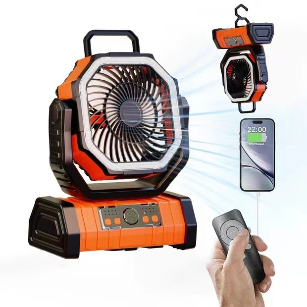 Chic Charm Outdoor Power Bank LED Camping Fan