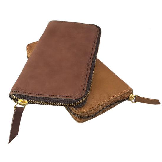 Chic Charm Nubuck Zipper Wallet